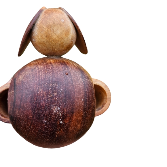 Vintage Wood Elephant Tooth Pick Holder 3" x 4" - Picture 3 of 9